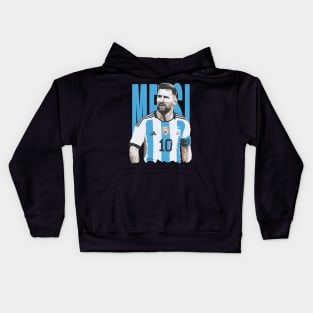 Messi Tribute - Lionel Soccer Player Goat Messi - Ronaldo Soccer Mbappe Messi Argentina Maradona Michael Jordan Inter Miami Ronaldinho Argentina Cristiano Ronaldo - 10 - Barcelona vs real Madrid - World Cup - Mundial de Futbol Kids Hoodie